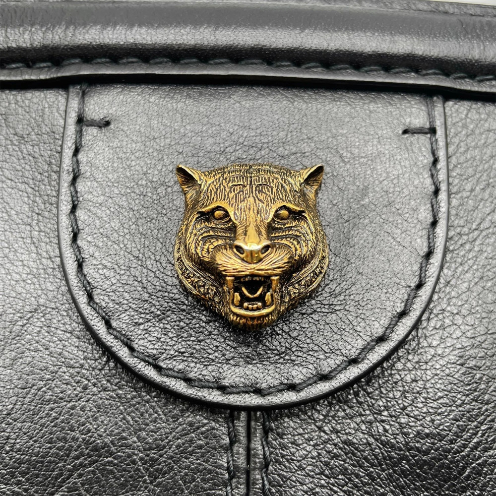 GUCCI Black Leather GG Marmont Boston Bag - Picture 12 of 14